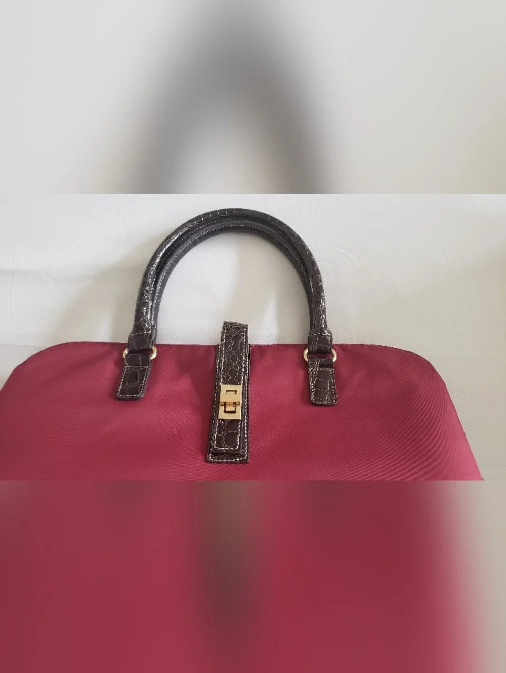 Samantha Brown Burgundy Overnight CarryAll Weekender Laptop Travel Bag Excellent - Picture 7 of 16